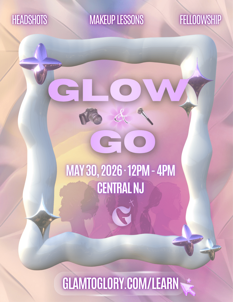 Glow & Go is a Christ-centered afternoon where beauty meets intenion. Learn glam tips and have your professional headshot taken for your usage. Tickets are available for 5/30/2026.
